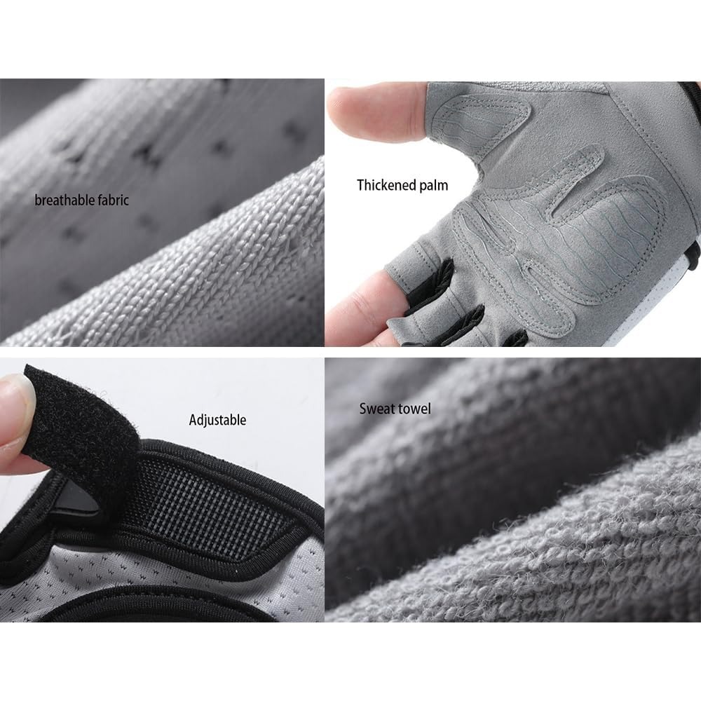 Home Pilates Yoga - Fingerless Workout Gloves for Women Lightweight