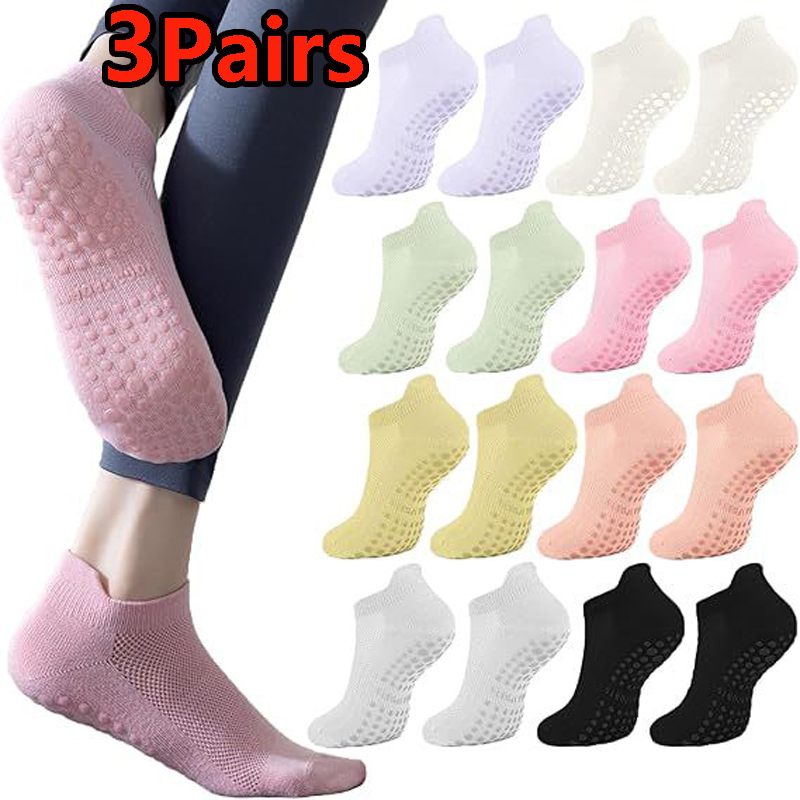 Pilates Yoga Hose - 3 Pairs Yoga Socks for Women