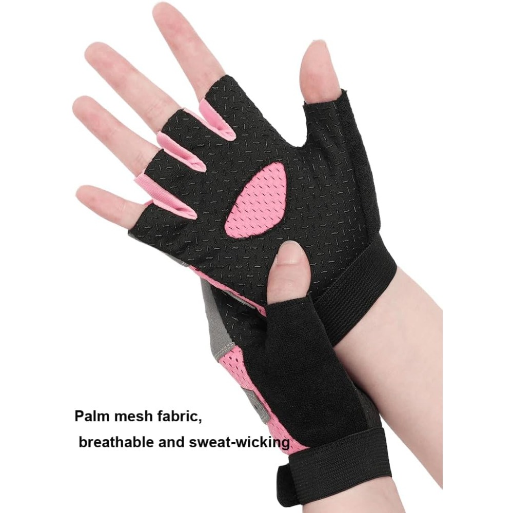 Home Pilates Yoga - Breathable Workout Gloves for Women with