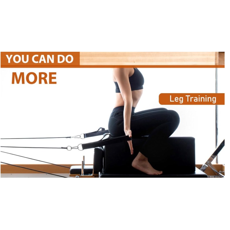 Pilates Ankle Strap - Double Ring Elastic Yoga Pilates Bed