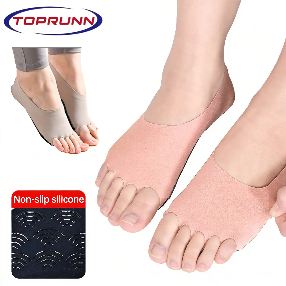 Home Pilates Yoga - 1Pair Toeless Yoga Socks for Women,Pilates