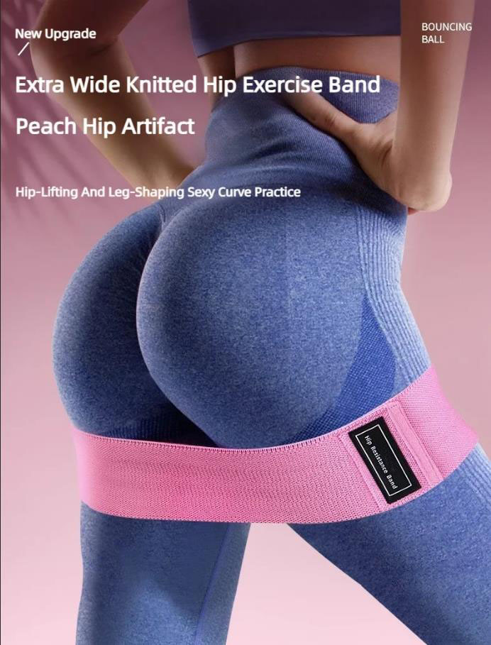 Pilates Yoga Reformer - 3Pcs Fabric Resistance Hip Booty Bands