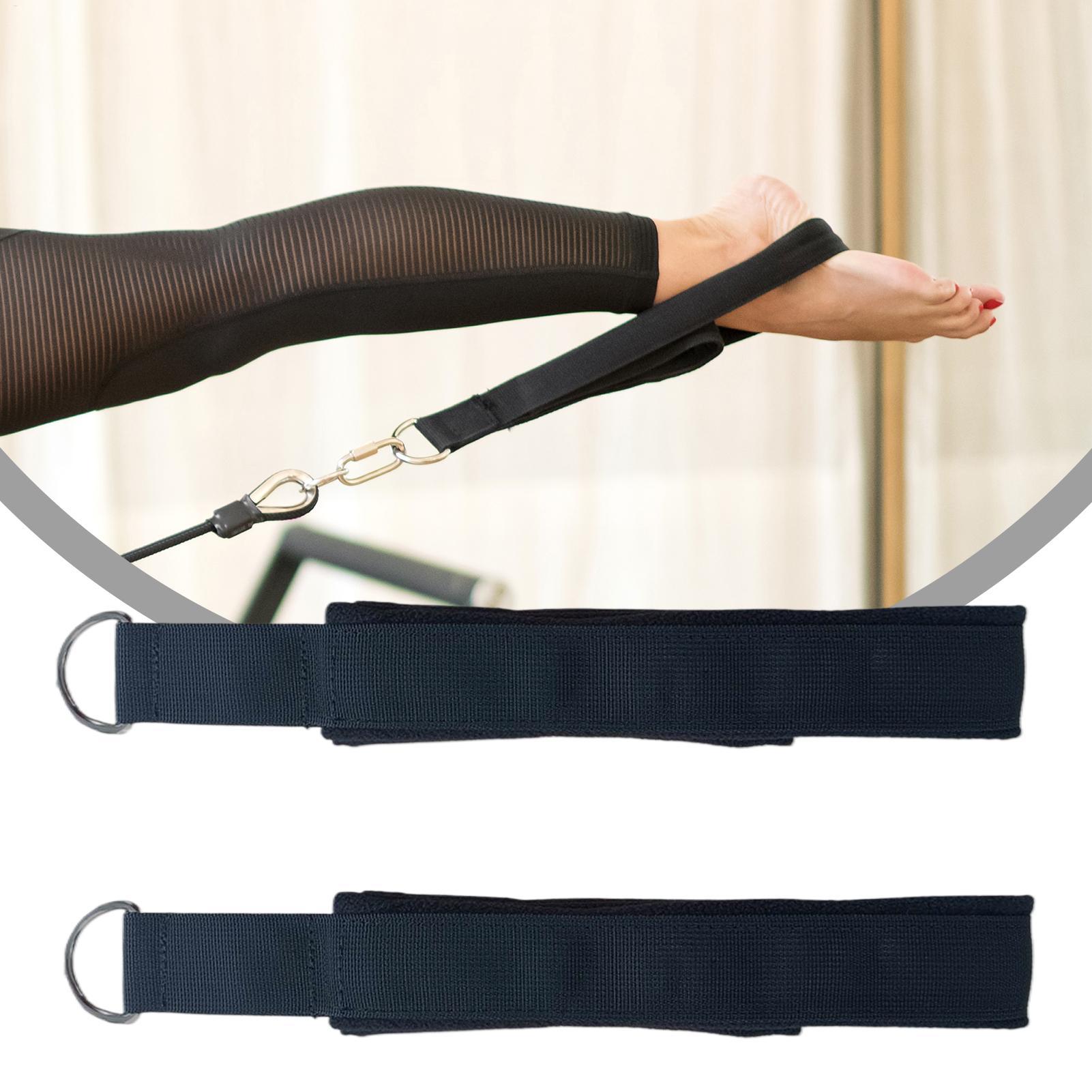 Pilates Ankle Strap - Double Ring Elastic Yoga Pilates Bed