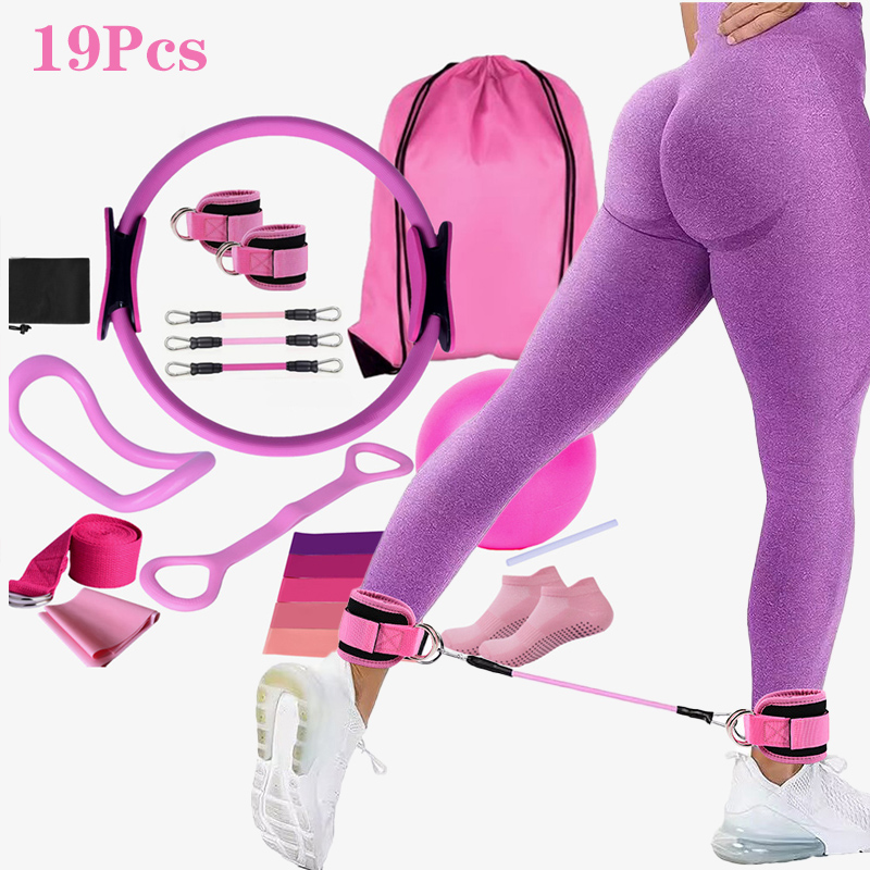 Pilates Ankle Strap - Yoga Pilates Circle 19-Piece Set Fitness