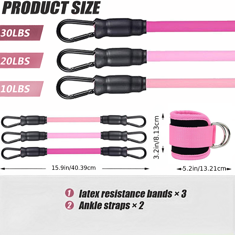 Ankle Straps Resistance Bands  - Pilates Ankle Strap 评论和价格