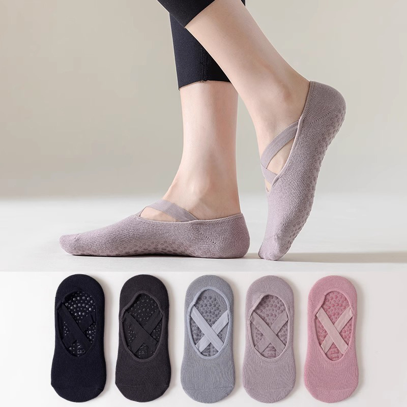 Women's 5-Pair Pure Color Yoga - Pilates Ankle Strap 评论和价格