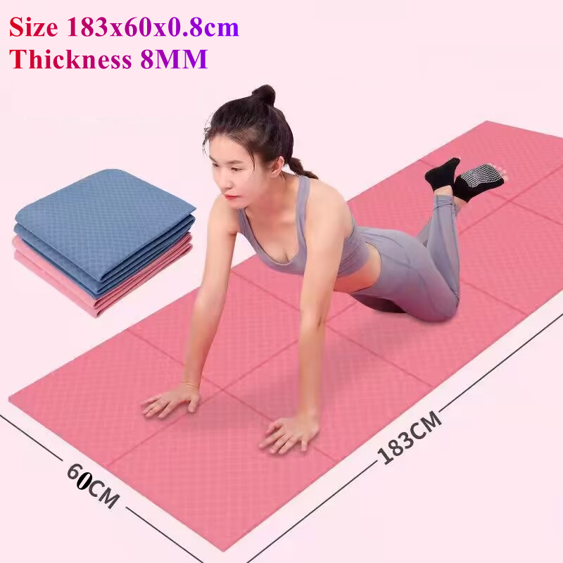 Fold Portable 183x60CM Yoga Ma - Pilates Yoga Matte 评论和价格