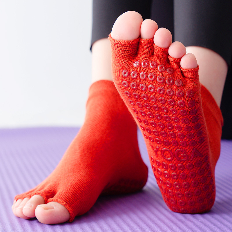 Yoga Socks Half Toe Anti-Slip  - Pilates Yoga Gym 评论和价格
