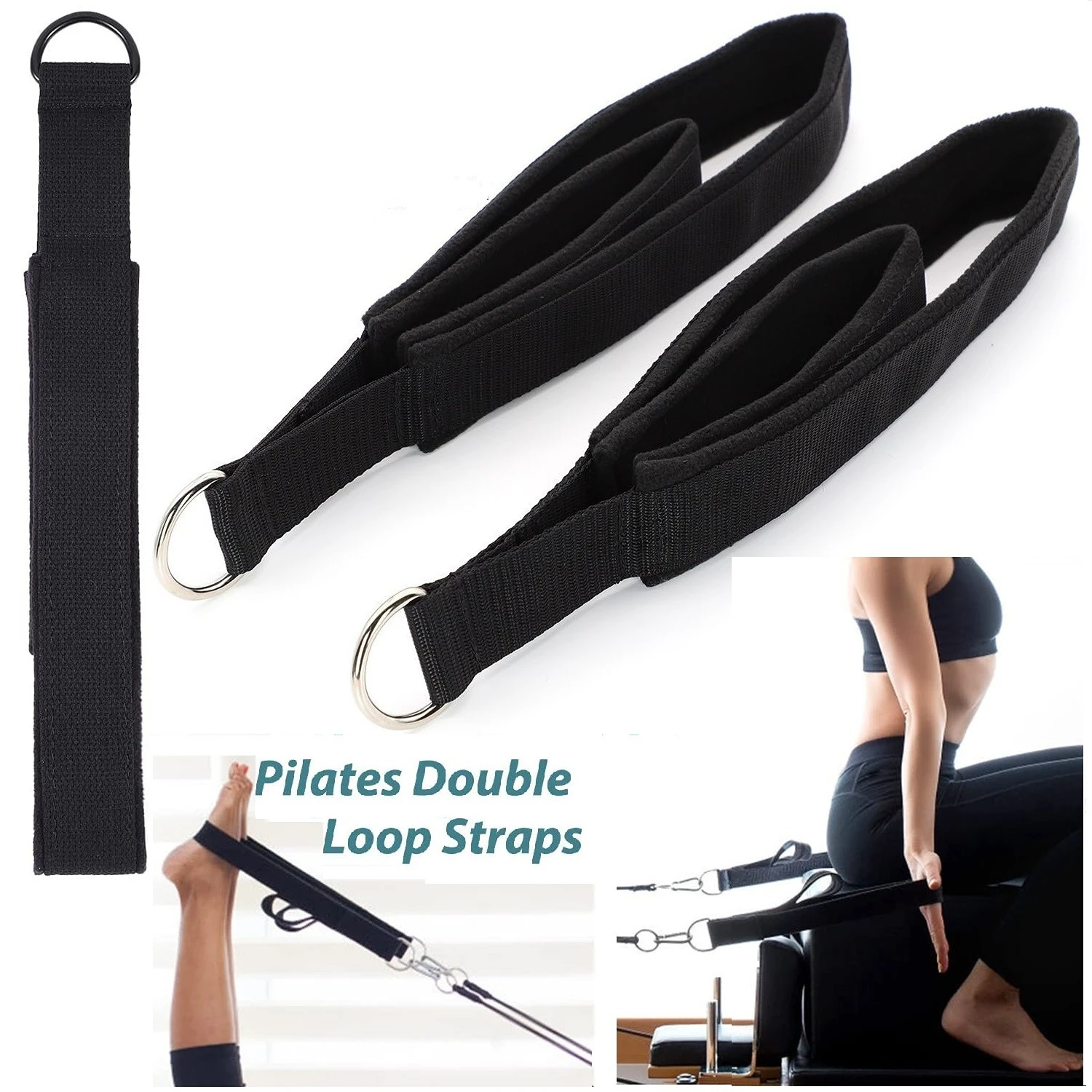 Double Ring Elastic Yoga Pilat - Pilates Ankle Strap 评论和价格