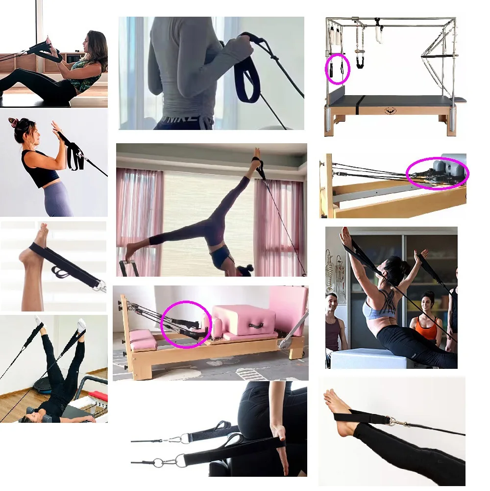 Double Ring Elastic Yoga Pilat - Pilates Ankle Strap 评论和价格