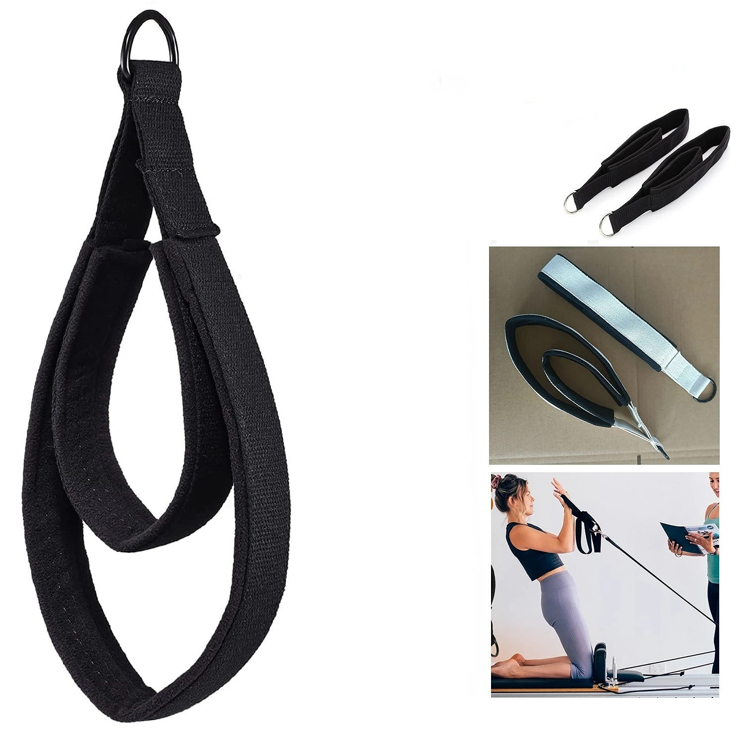 Double Ring Elastic Yoga Pilat - Pilates Ankle Strap 评论和价格