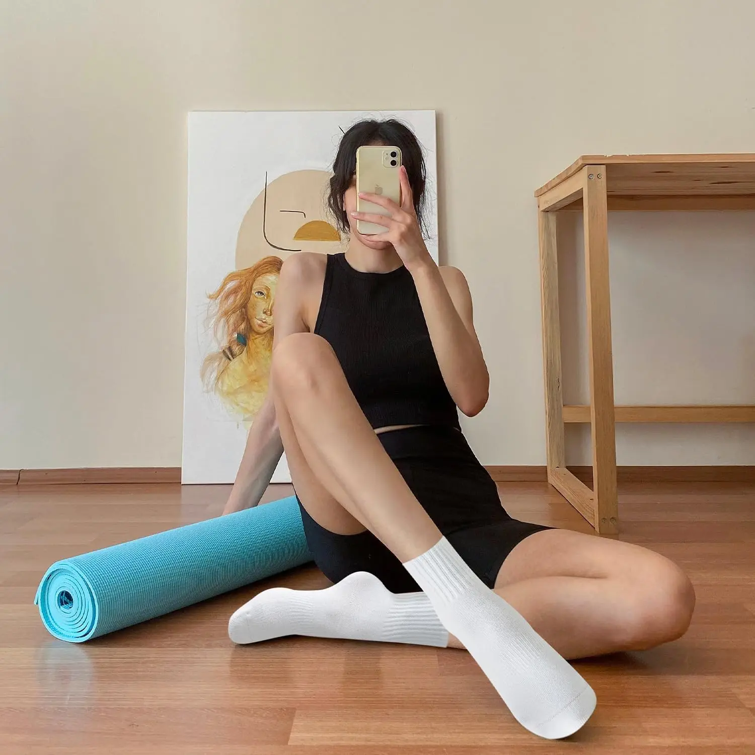 4 pairs of women's yoga socks, - Pilates & Yoga Vida 评论和价格
