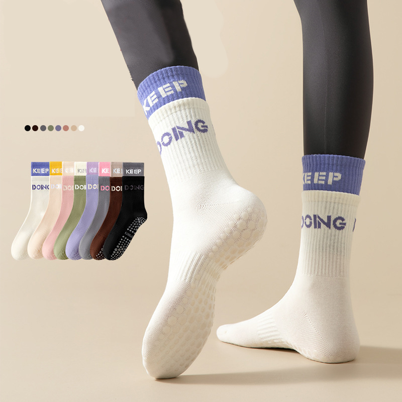 1 Pair Anti Slip Yoga Socks Fe - Pilates Yoga Hose 评论和价格