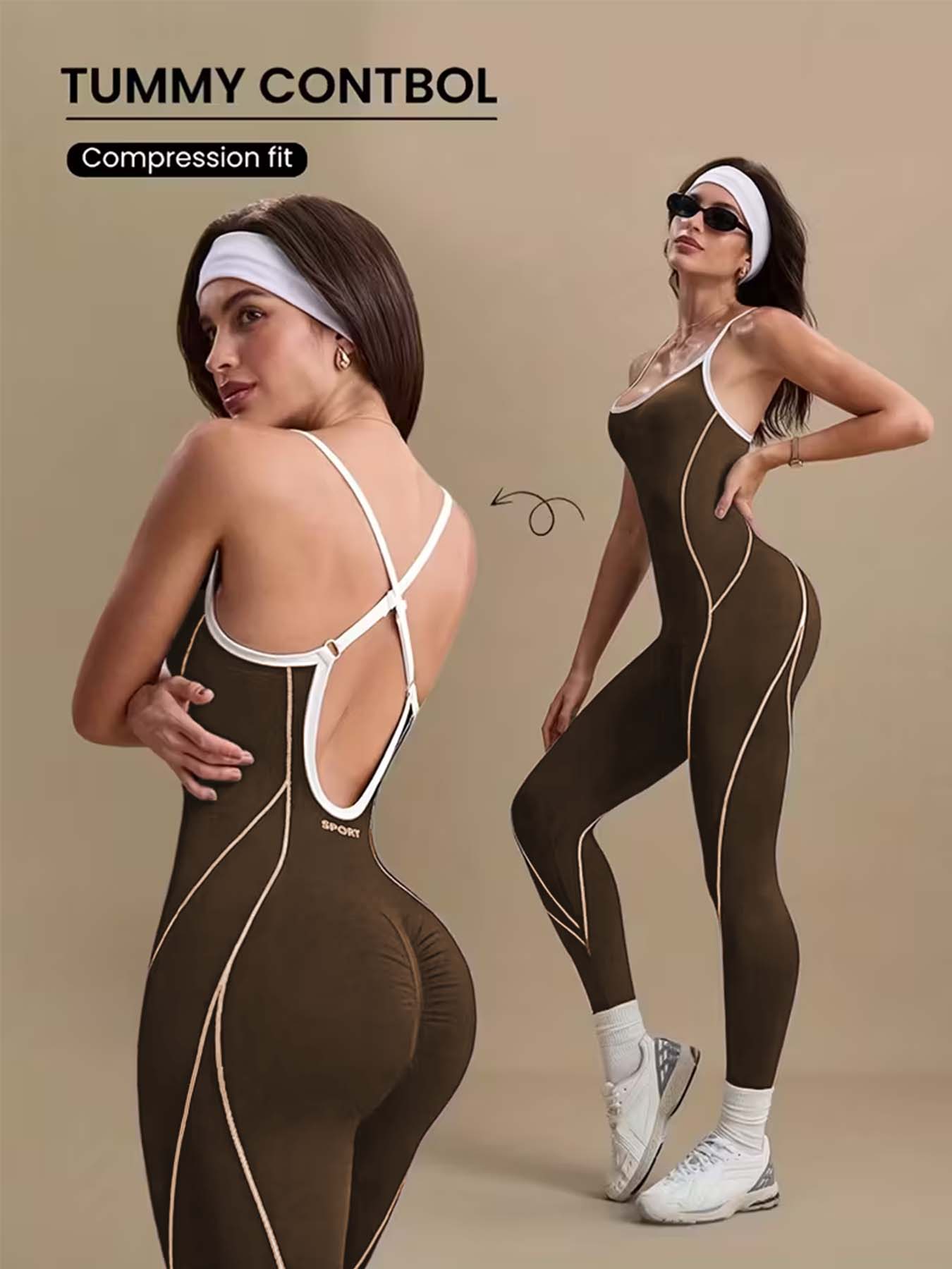Women's Brown Tummy Control Yo - Pilates Ankle Strap 评论和价格