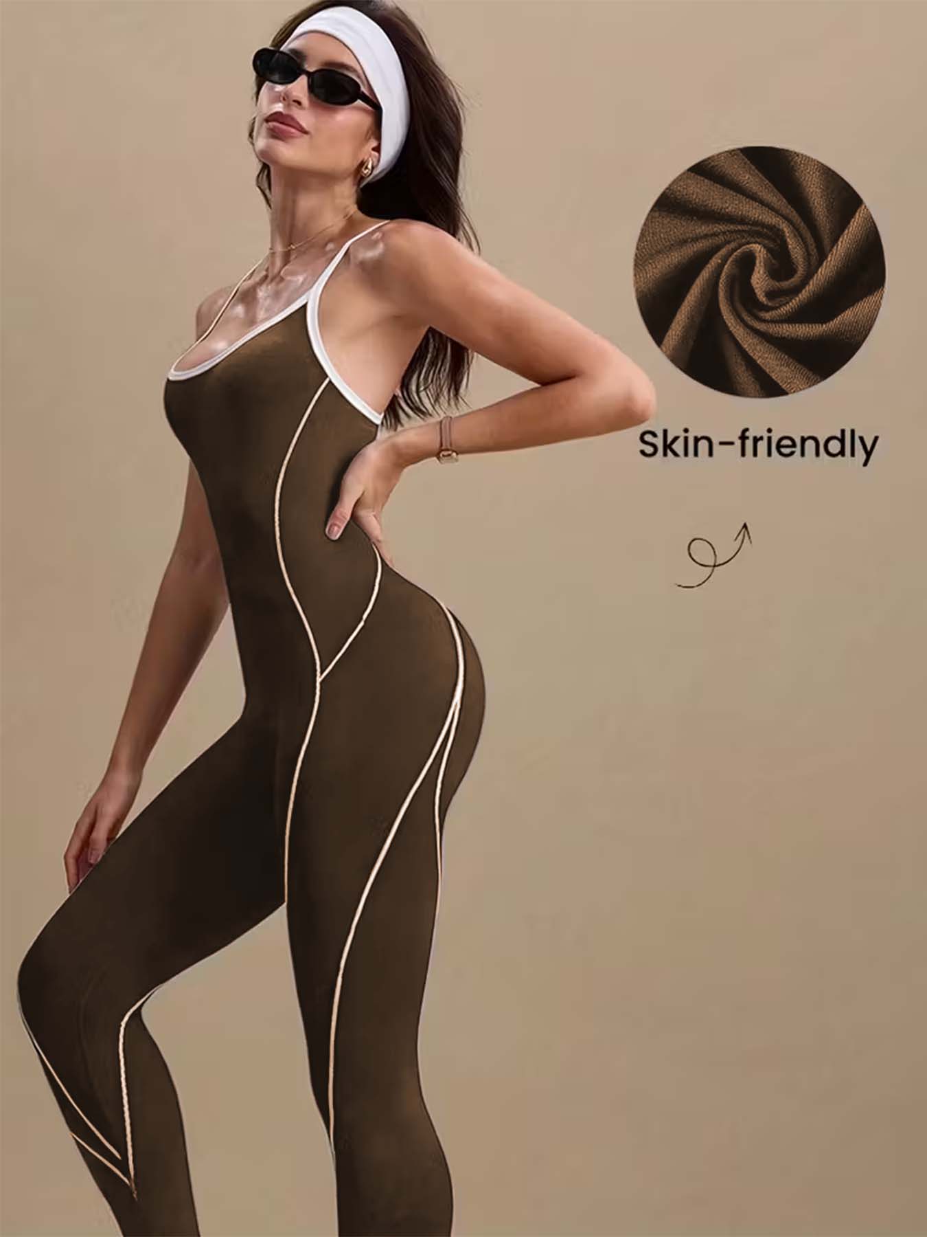 Women's Brown Tummy Control Yo - Pilates Ankle Strap 评论和价格