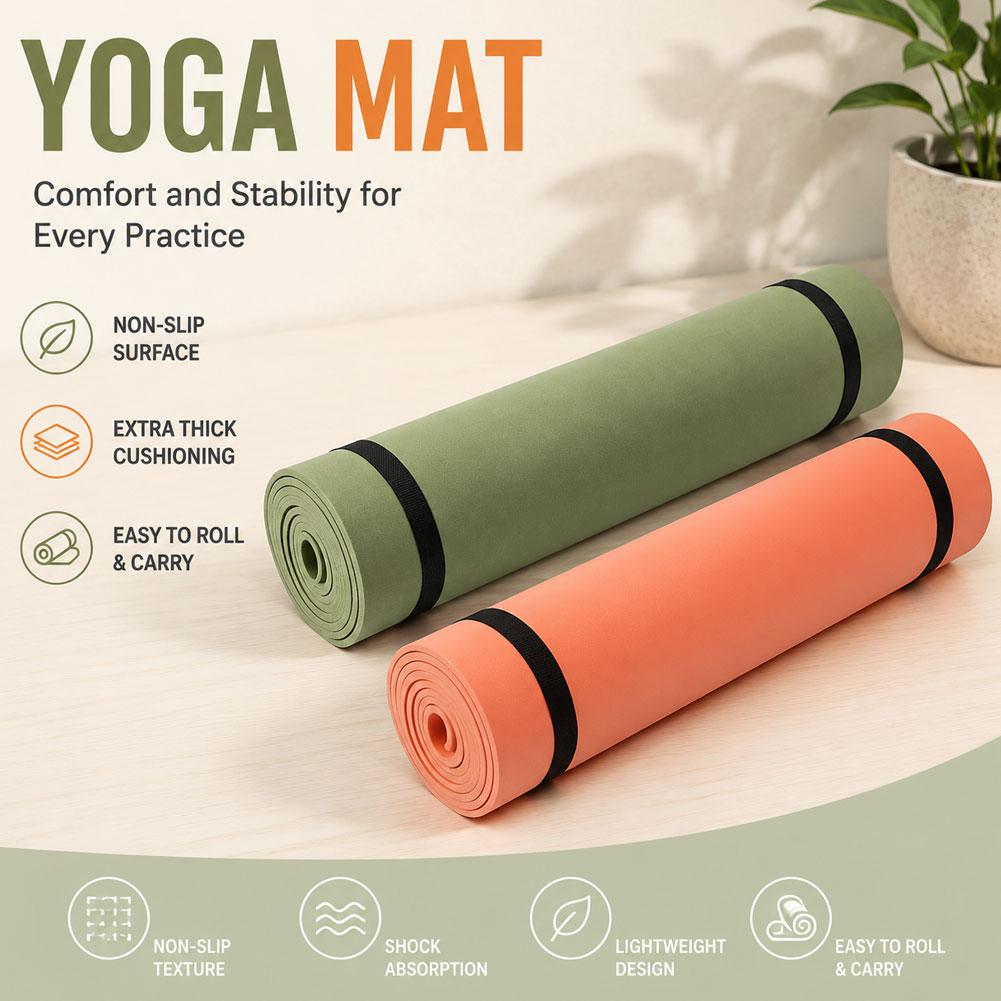 1/2Pcs Thick Yoga Mat Anti-ski - Pilates Yoga Matte 评论和价格