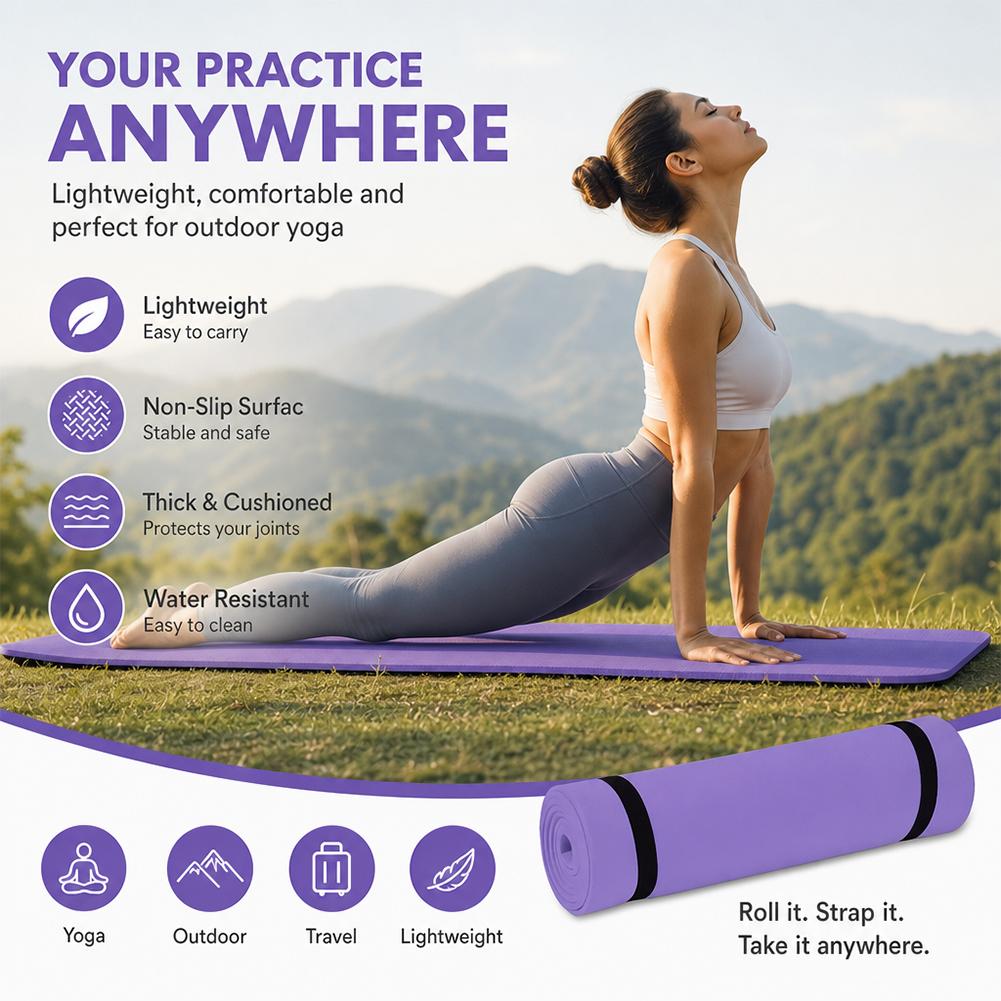 1/2Pcs Thick Yoga Mat Anti-ski - Pilates Yoga Matte 评论和价格